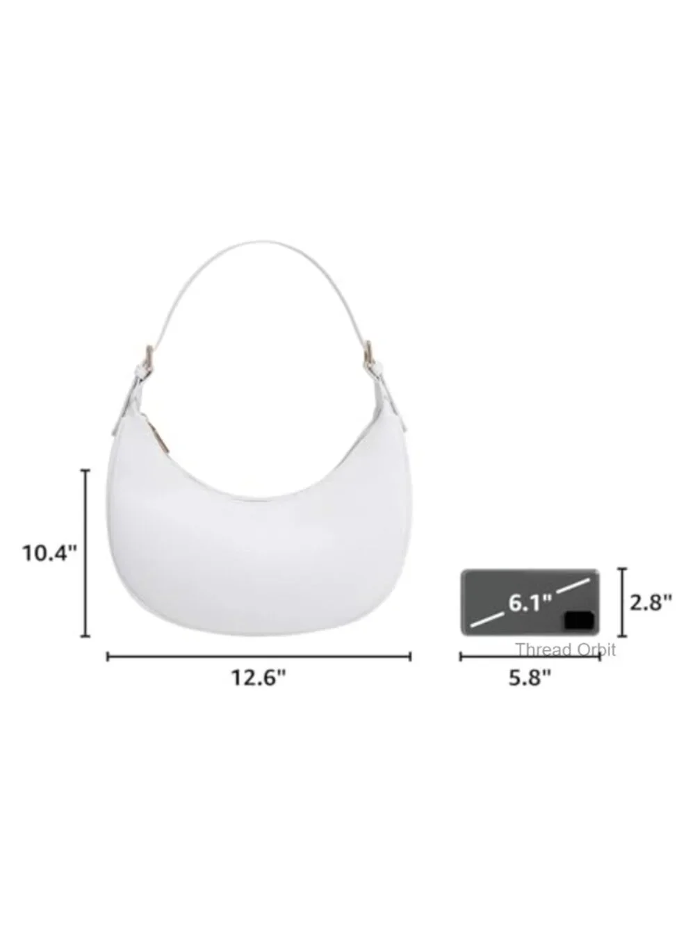 Faux Leather Hobo Shoulder Bag Crossbody Purse Trendy Small Crescent Clutch